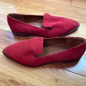 Aquatalia Red Suede Flats